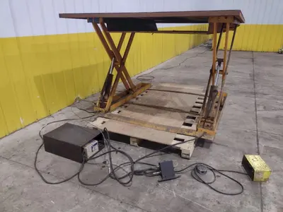 2,000 LBS X 96" X 72" ECONOLIFT MODEL #DT-SL38-20 HYDRAULIC SCISSOR LIFT TABLE: YOBRO #24990