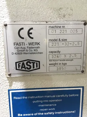 FASTI 221 32/2.5 Folding Machines | THREE RIVERS MACHINERY (3)