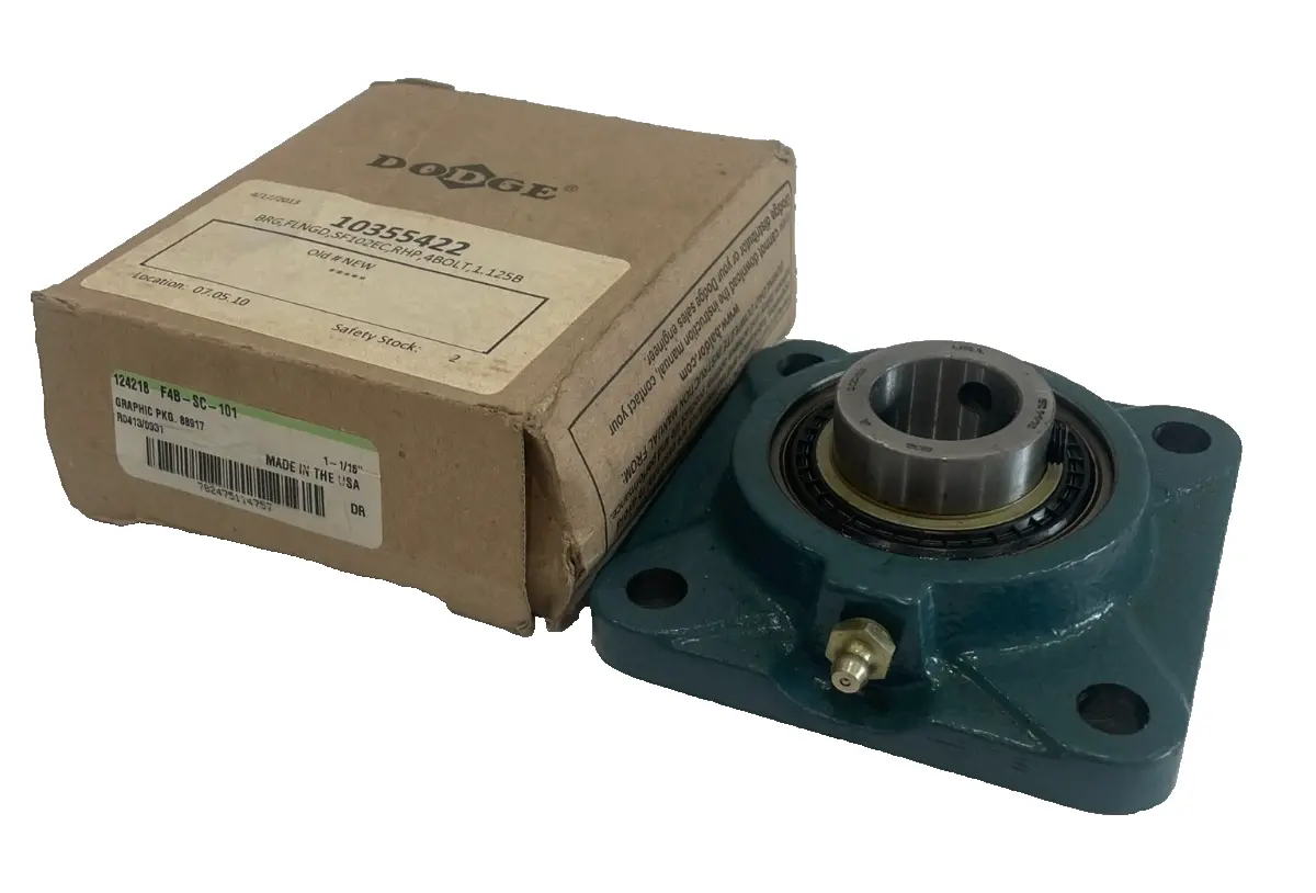 NEW DODGE F4B-SC-101 FLANGED BEARING 4 BOLT 1.125B F4BSC101