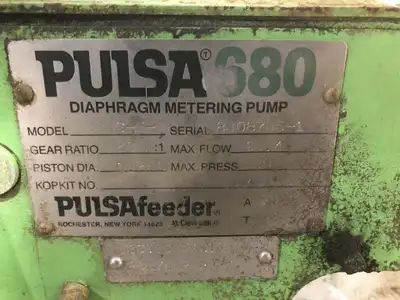 Pulsafeeder 680CSAESS  Metering Pump 1/2″ X 1/2″ 20:1 13.4GPM 90PSI