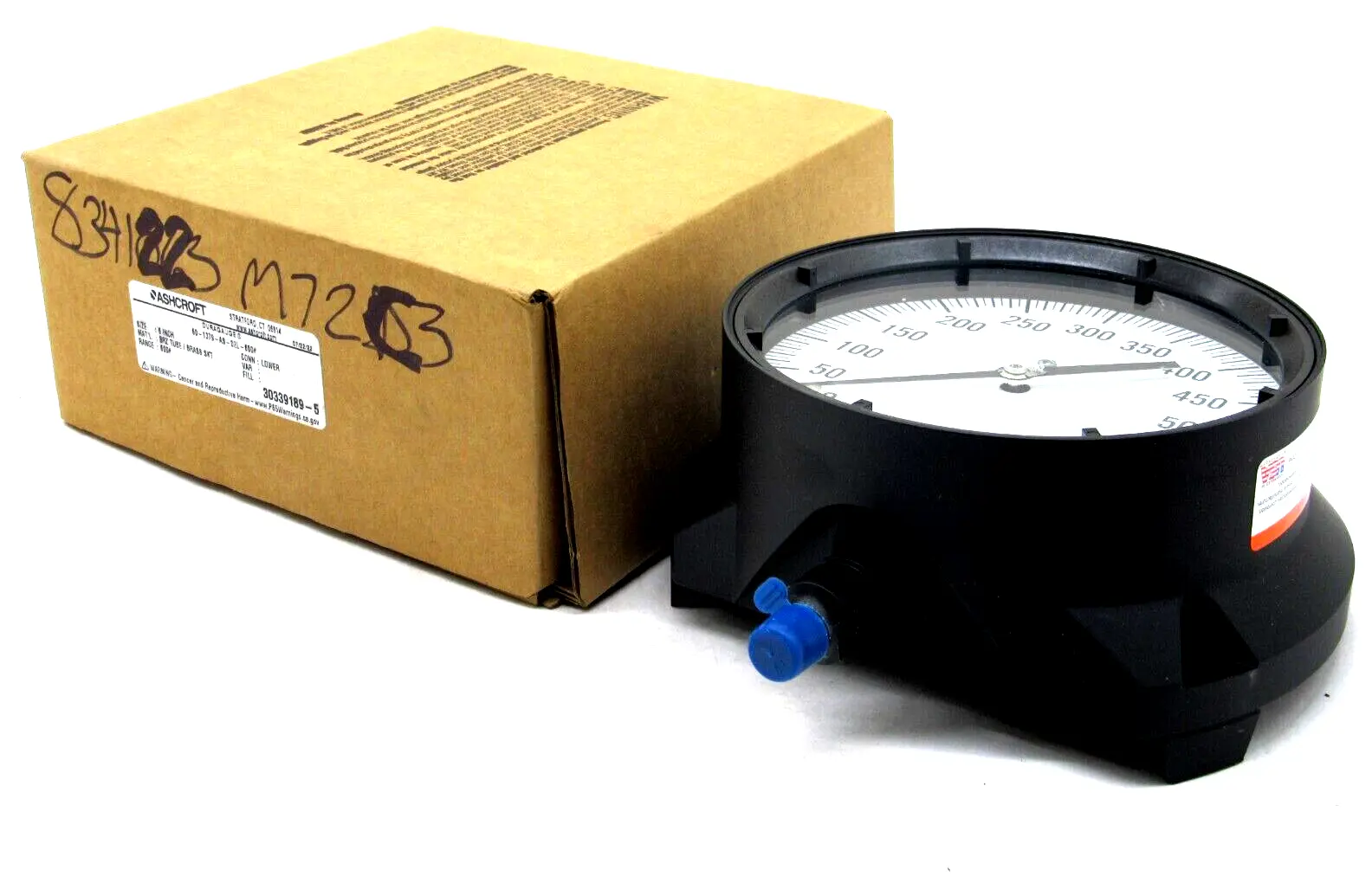 NEW ASHCROFT 60-1379-AS-02L-600# PRESSURE GAUGE 601379AS02L600#