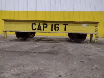 16 TON (32,000 LBS) x 46" x 80" HEAVY DUTY RAIL MOUNTED PORTABLE TRANSFER CART: YOBRO #24226