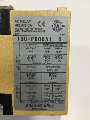 USED ALLEN BRADLEY 700-P800A1 SER D