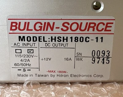USED Bulgin-Source HSH180C-11