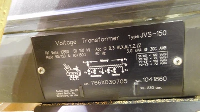New | in-Stock GE JVS-150 Transformers Ohio US | Equipment Recovery Corp. #1331106