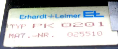 USED ERHARDT + LEIMER PK 0201 SWITCH MODE DRIVER PK0201