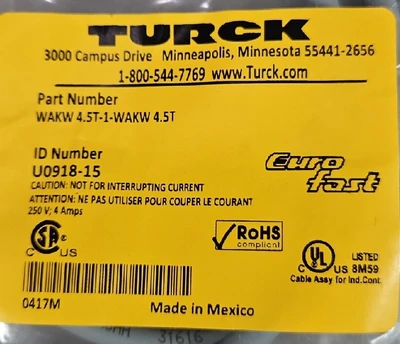 USED Turck WAKW 4.5T-1-WAKW 4.5T