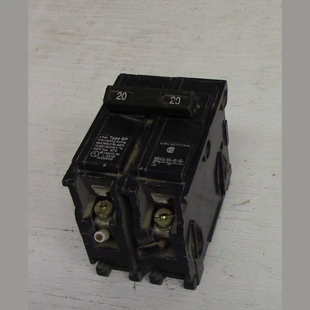 Siemens 2 Pole 20 Amp Push-in Breaker