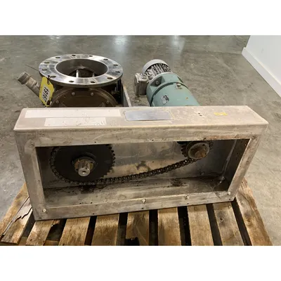 Used 10" dia. Semco Flo-tronics Rotary Airlock Feeder Stainless Steel Valve