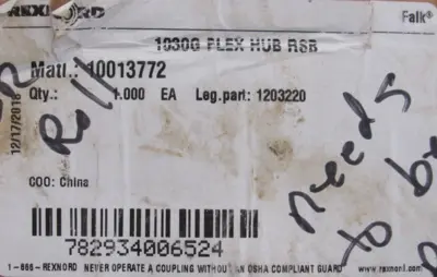 NEW REXNORD 10013772 FLEX HUB RSB 1030G