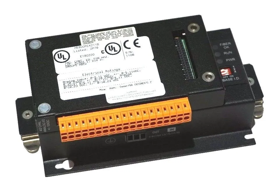 USED HORNER ELECTRIC HE800F0X104C BASE MODULE W/ HE800MIX211B ANALOG MODULE