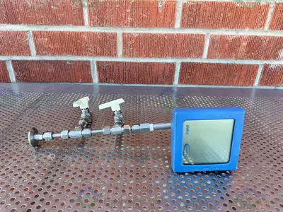 USED VACUUBRAND DVR 2 VACUUM GAGE AND CONTROLLER W/ PARKER VALVES
