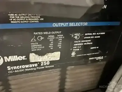USED 1998 MILLER SYNCROWAVE 250