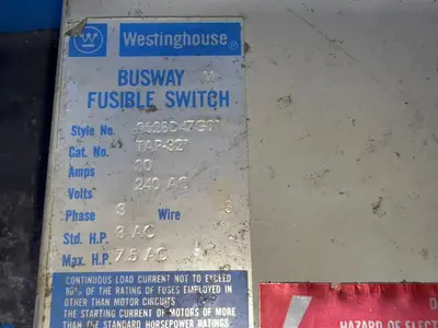 USED WESTINGHOUSE TAP321