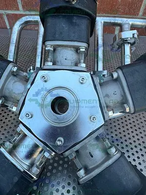 USED 5 ITT PURE FLO ADVANTAGE STAINLESS STEEL DIAPHRAGM VALVE W/ 1" SANITARY FITTING