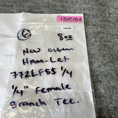 New | in-Stock Ham-Let 772LFSS1/4 Valves/Fittings California US | Davliegogo LLC #1719883