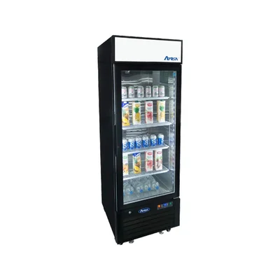 New | in-Stock Atosa New Atosa MCF8722GR Bottom Mount (1) Glass Door Merchandiser Refrigerator 19.39 Cu Ft - Black Display Refrigerators Illinois US | Falcon Restaurant Supply #1375460