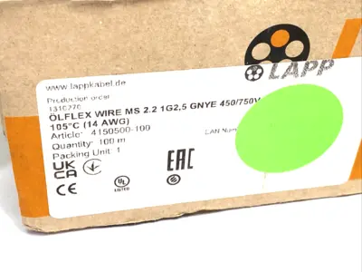 New | in-Stock LAPP H07V2-K, ÖLFLEX Misc Electrical & Power Parts Michigan US | Maverick Industrial Sales #1489487