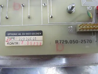 729.304.01 R729.050 Feedback Gauging System Keyed Touch Pad Led Control Panel