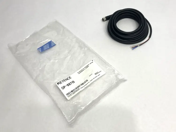 Used KEYENCE SINGLE ENDED FEMALE CORDSET M8 4-PIN 5M Cable & Wire | Maverick Industrial Sales #1104838