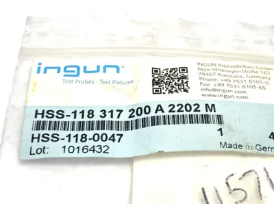 HSS-118-0047 | Ingun HSS-118 317 200 A 2202 M High Current Test Probe  LOT OF 4 - New Other