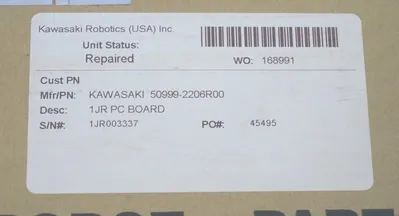 KAWASAKI ROBOTICS 50999-2206R00 INTERFACE BOARD 1JR-51 , 509992206R00
