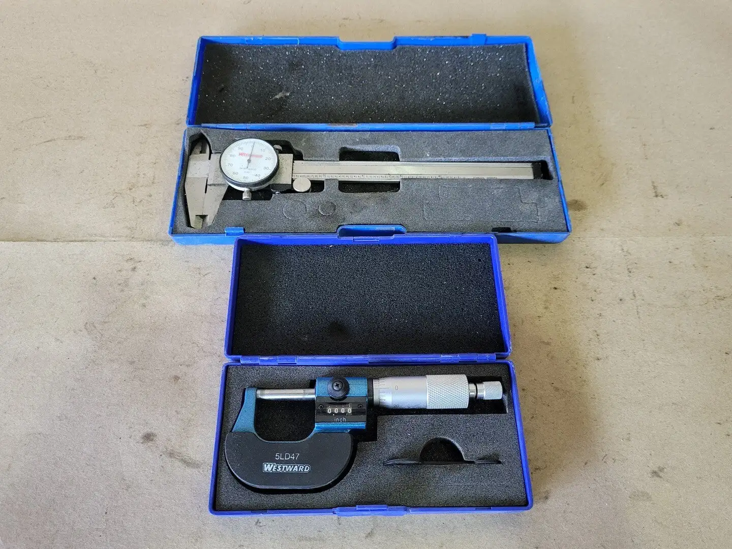 0-1" Outside Digital Micrometer 5LD47 and 0-6" Caliper 5LD57