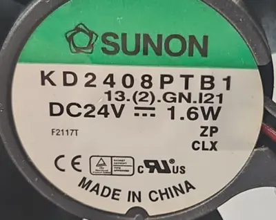Sunon KD2408PTB1 Cooling Fan(2)+ Vent Grill for 6SL3224-0BE31-8UA0 Loc4C22