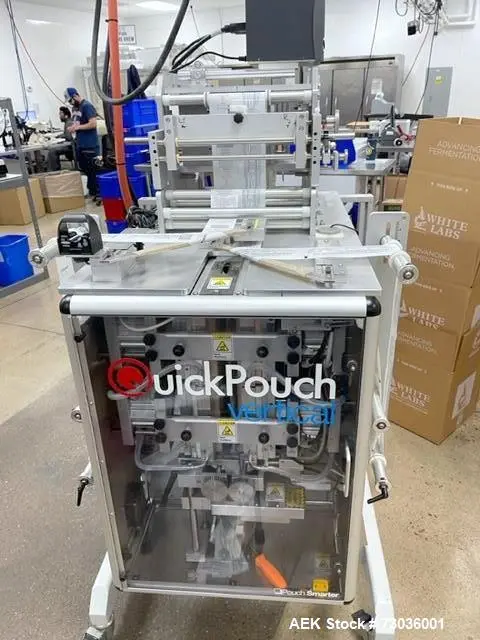 Used QuickPouch Plus Vertical Form Fill Seal Machine – 12” x 16” Max Pouch Size