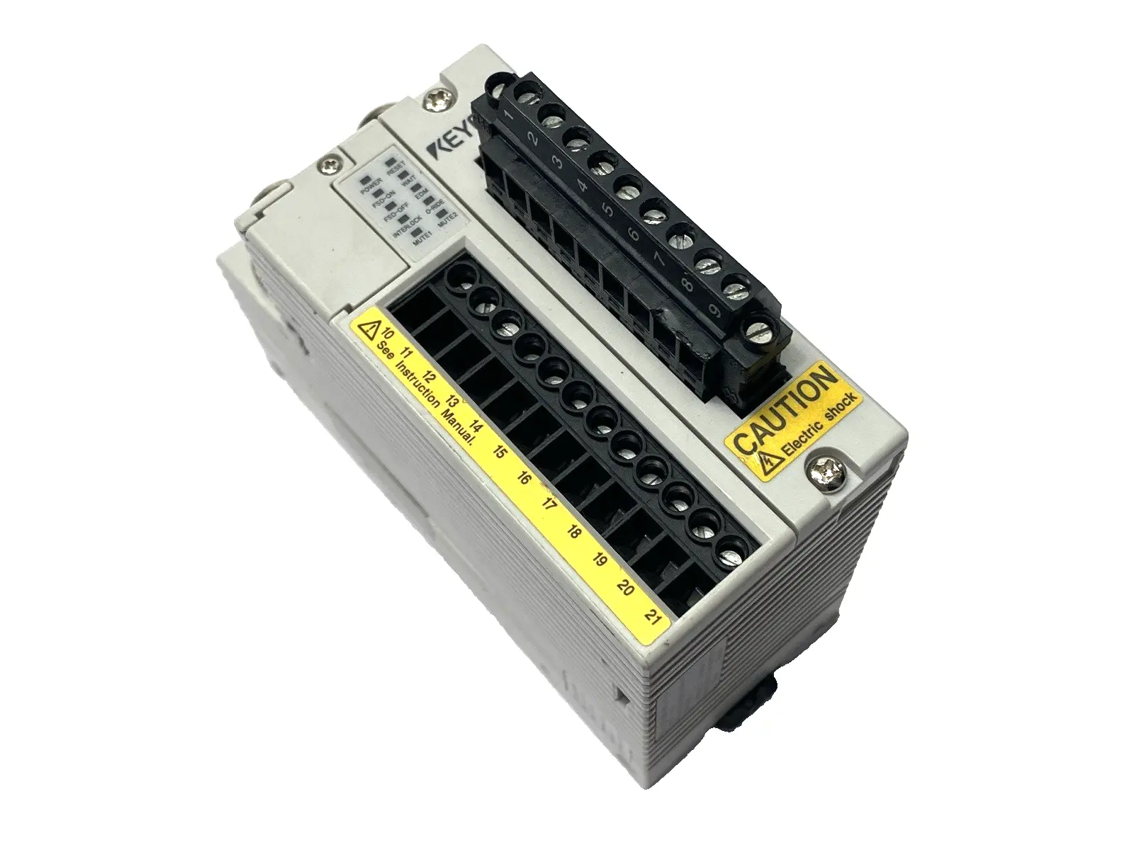 Used KEYENCE Safety Relay Terminal 24VDC BROKEN SCREW MOUNTS Relays & Switches Michigan US | Maverick Industrial Sales #1395618