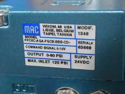 USED MAC VALVES PPC5CAGAFGCBBBBCD