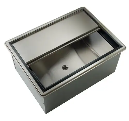 Krowne D2712-10 27" x 20" Drop In Ice Bin w/ 73 lb Capacity - Insulated, Stainless