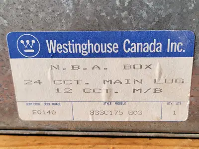 Used WESTINGHOUSE NBA Switchgears British Columbia CA | Lenmark #835638