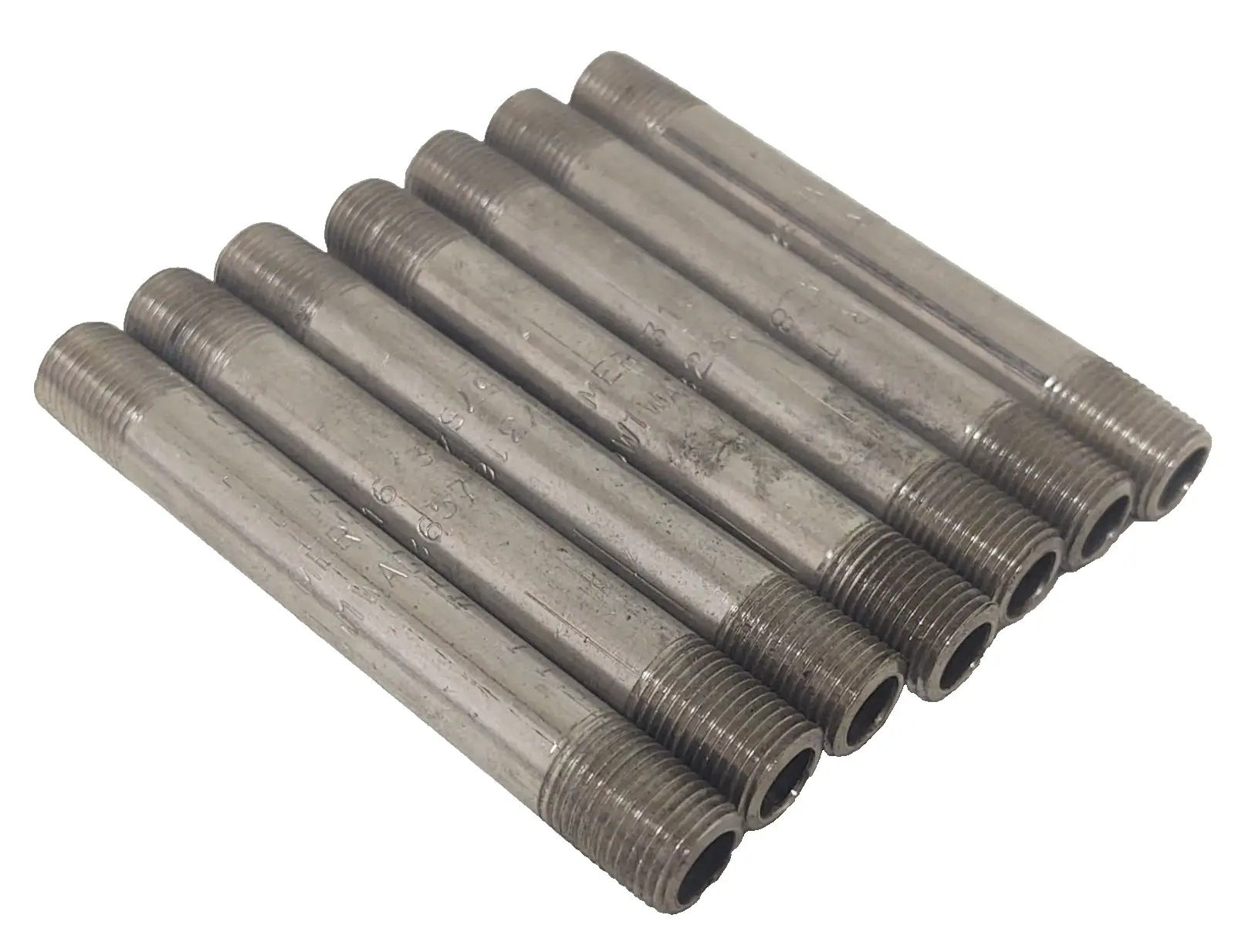 🔥(QTY 7) 1/8" X 3" 316 Stainless Steel Threaded Pipe Nipple New