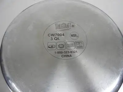 Used Golden Corral Used Tablecraft CW7004 3qt Tri Ply Sauce Pan w/ Loop Handles Pans Illinois US | Falcon Restaurant Supply #1376506