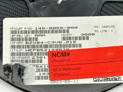 BZX84-C3V0,215 | Nexperia  Zener Diode 3V 250mW ±5% Surface Mount TO-236AB 3000 QTY - New