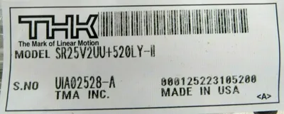 NEW BOX OF 2 THK SR25V2UU+520LY-II LINEAR GUIDE SR25V2UU520LYII