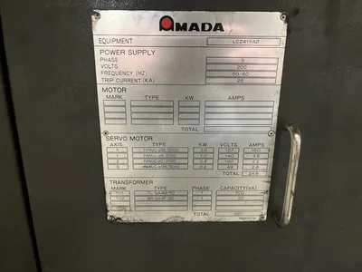 Used 1997 AMADA LASMAC LC2415 ALPHA II Laser Cutters Georgia US | The Equipment Hub #1148003