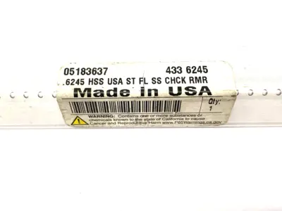 Used Yankee Reamer Chucking Reamer: 0.6245", 9" OAL, 2-1/4" Flute Length Reamers Michigan US | Maverick Industrial Sales #1397940