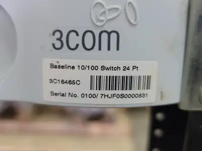 83"H Open Frame Rack w/ 3Com Baseline 10/100 Switch