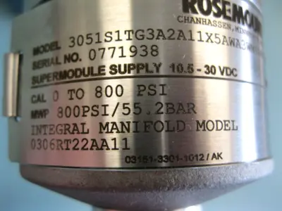 NEW Rosemount 3051 S1TG3A2A11X5AWA3WM1B4I5M5
