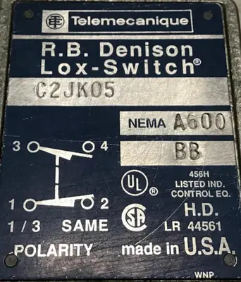 Used TELEMECANIQUE C2JK05 Relays & Switches Michigan US | Ideal Machinery #1174004