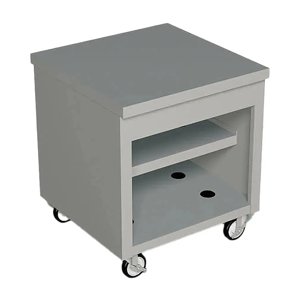 Duke TST-32SS 32" Mobile Serving Counter w/ Shelves & Stainless Top