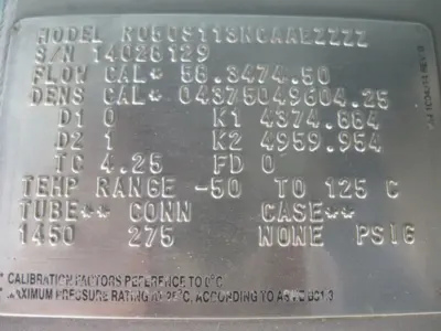 USED Micro Motion R050S113NCAAEZZZZ