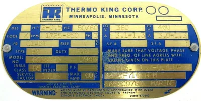 NEW EMERSON THERMAL KING 601495G MOTOR HP 2.0-.50 J145T 1725-B50 RPM 380-400V