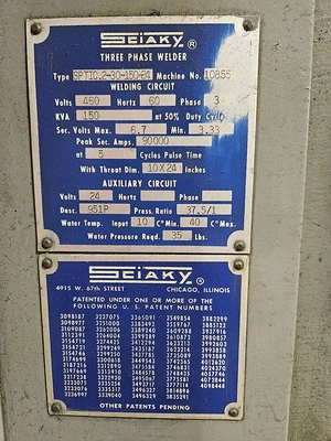 USED Sciaky SPTIC-2-30-150-24