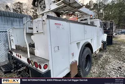 Used 1990 INTERNATIONAL 4900 PITTMAN POLE CAT DIGGER DERRICK Truck-Mounted Cranes Virginia US | Proxy Equipment #1378101
