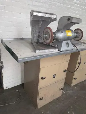 3610-550 Baldor 2-Speed Double End Plastic/Metals Buffing Unit, with Handler Dust Collector