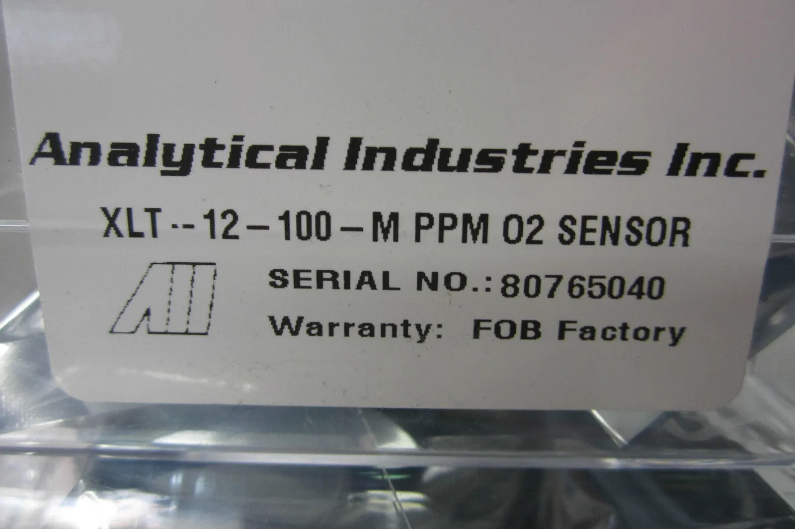 NEW SEALED ANALYTICAL INDUSTRIES XLT-12-100-M PPM 02 SENSOR XLT12100MPPM02