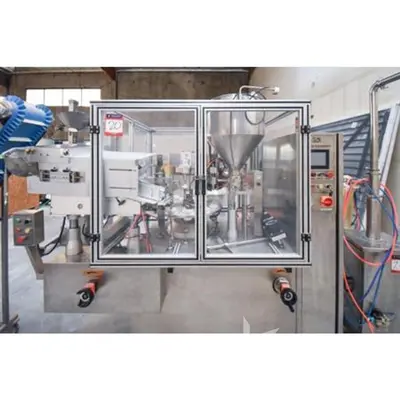 GF-400 Tube Filler/Sealer, rated 30-70 per minute